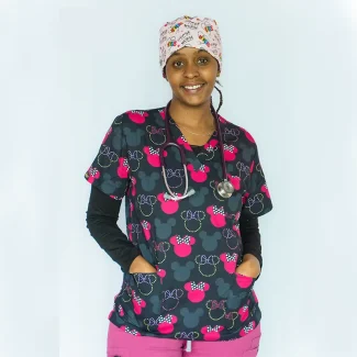 Maroon Paediatric Print Tops/Sets