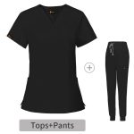 Black V Neck Jogger Men's  / Unisex  Scrub