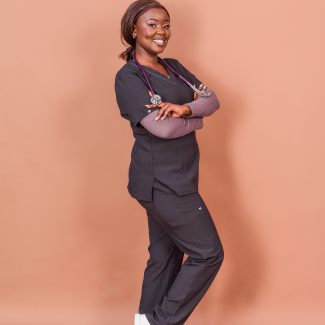 Women's Black Alma  scrubs