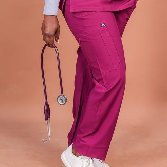 Burgundy Alma scrubs for nurses and healthcare professionals in Kenya