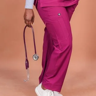 Burgundy Alma scrubs for nurses and healthcare professionals in Kenya
